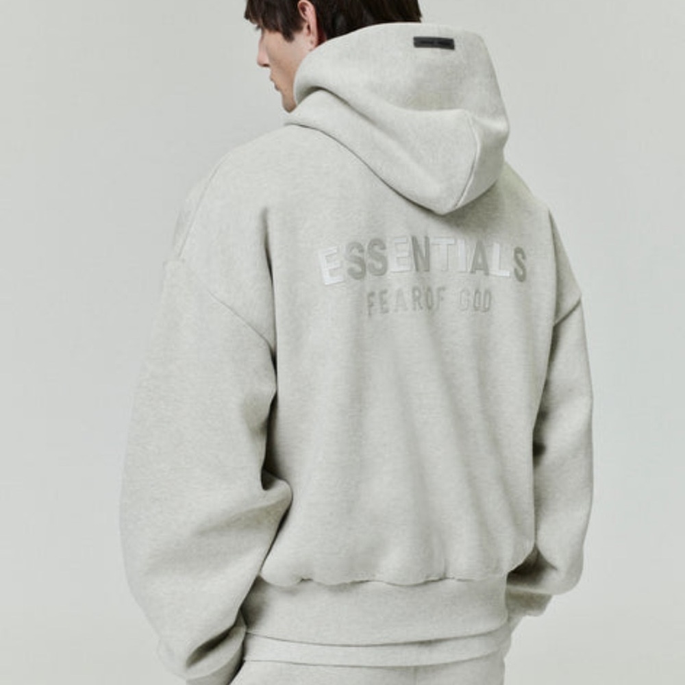 Fear of God ESSENTIALS Heather Stone Hoodie Classic Fit FW25 Extra Large - Picture 2 of 8